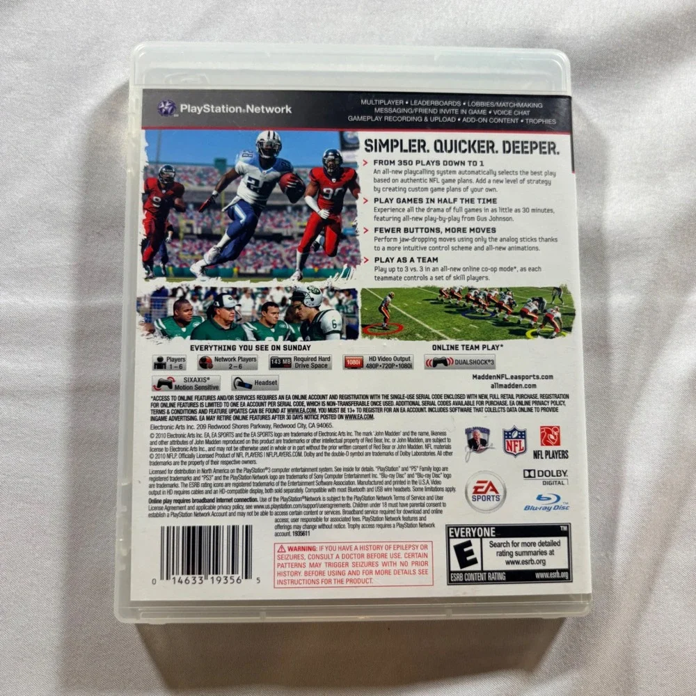 EA Sports Madden NFL 11 Sony PlayStation 3 PS3 Drew Brees Football Video Game